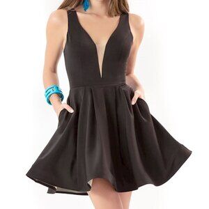 Shail K Sleeveless Cocktail Homecoming Prom Dress Black 4